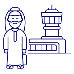 Airport Passenger 7 Illustration from UX Line Set