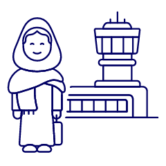 Airport Passenger 8 Illustration from UX Line Set