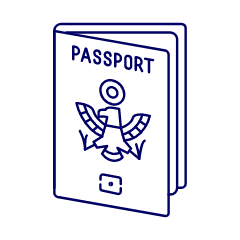 Open Passport Illustration from UX Line Set