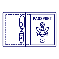 Passport Cover Illustration from UX Line Set