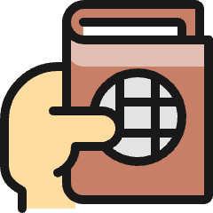 Passport Hand Icon from Ultimate Colors Set