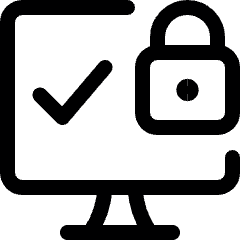Password Desktop Lock Approved Icon from Ultimate Regular Set