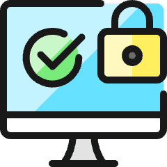 Password Desktop Lock Approved Icon from Ultimate Colors Set