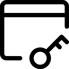 Password Key Icon from Ultimate Regular Set