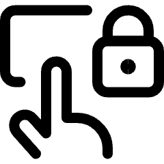 Touch Password Lock Icon from Ultimate Regular Set