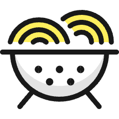 Pasta Bowl Icon from Ultimate Colors Set