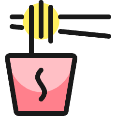 Pasta Noodles Icon from Ultimate Colors Set