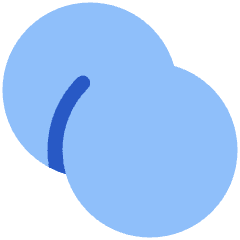 Pathfinder Circle Merge Icon from Plump Flat Set