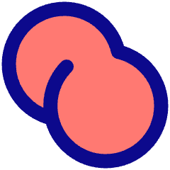 Pathfinder Circle Merge Icon from Plump Pop Set