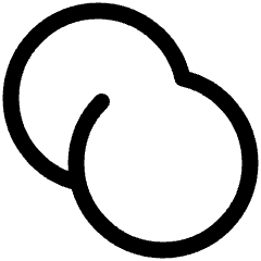 Pathfinder Circle Merge Icon from Plump Line Set