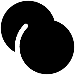 Pathfinder Circle Merge Icon from Plump Solid Set