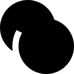 Pathfinder Circle Merge Icon from Sharp Solid Set