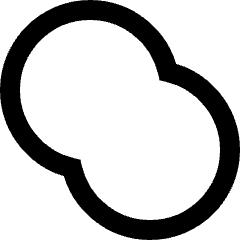 Pathfinder Circle Union Icon from Sharp Line Set