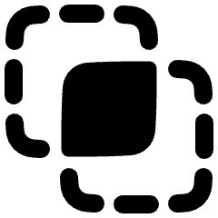 Pathfinder Square Intersect Icon from Plump Solid Set