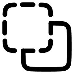 Pathfinder Square Minus Back 2 Icon from Plump Line Set