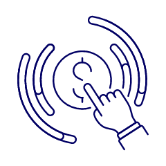 Click Revenue Hand 1 Illustration from UX Line Set