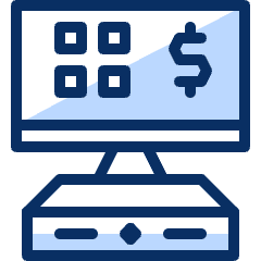 Cash Register Screen Icon from Cyber Duotone Set