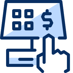 Cash Register Touch Screen Icon from Cyber Duotone Set
