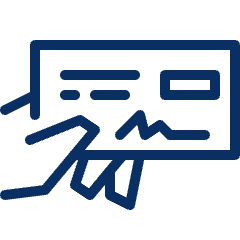 Check Payment Hand Icon from Cyber Line Set