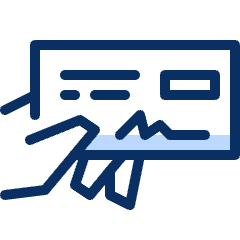 Check Payment Hand Icon from Cyber Duotone Set