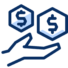 Coin Hand 2 Icon from Cyber Duotone Set