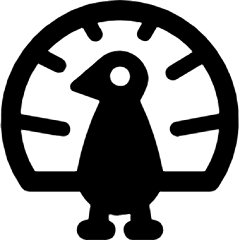 Peacock Feathers Up Icon from Ultimate Bold Set