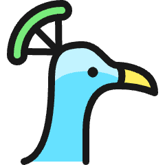 Peacock Head Icon from Ultimate Colors Set