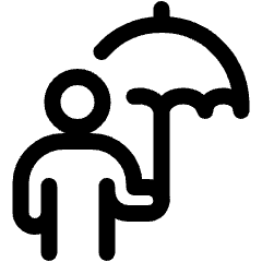 Hold Umbrella Icon from Ultimate Regular Set