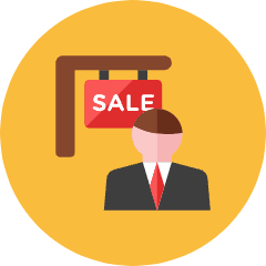 Real Estate Broker Icon from Kameleon Colors Set