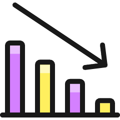 Performance Decrease Icon from Ultimate Colors Set