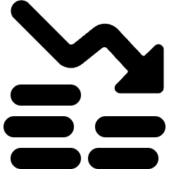 Performance Money Decrease Icon from Ultimate Bold Set