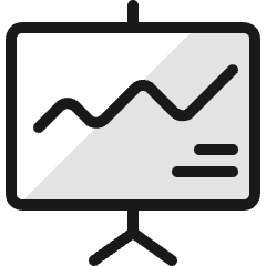 Performance Presentation Graph Icon from Ultimate Colors Set