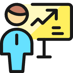 Performance User Graph Icon from Ultimate Colors Set