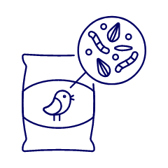 Bird Food Bag Illustration from UX Line Set