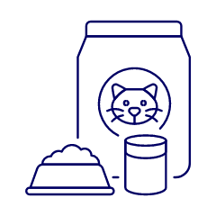 Cat Food Bag Illustration from UX Line Set