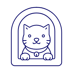 Cat House Illustration from UX Line Set