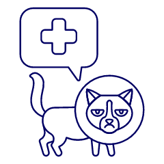 Cat Visit Vet Illustration from UX Line Set