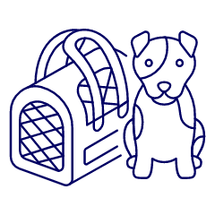 Dog Carrier Bag Illustration from UX Line Set