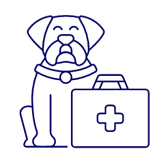 Dog Health Suitcase Illustration from UX Line Set