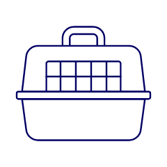 Pet Carrier Cage Illustration from UX Line Set