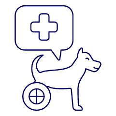 Wheelchair Dog Illustration from UX Line Set