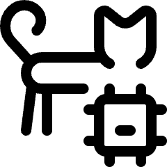 Pet Tracking Cat Chip Icon from Ultimate Regular Set