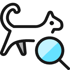 Pet Tracking Cat Search Icon from Ultimate Colors Set