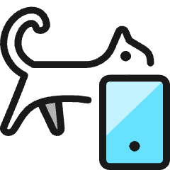 Pet Tracking Cat Smartphone Icon from Ultimate Colors Set