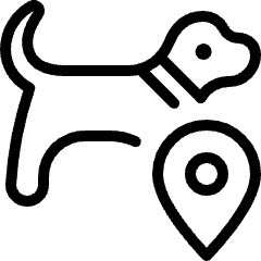 Pet Tracking Dog Location Icon from Ultimate Light Set