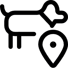 Pet Tracking Dog Location Icon from Ultimate Regular Set