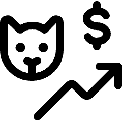 Cat Breed Pricing Increase Icon from Ultimate Regular Set