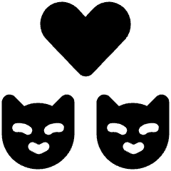 Cat Couple Icon from Ultimate Bold Set