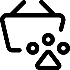 Pet Shopping Basket Icon from Ultimate Regular Set