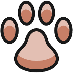 Pets Paw Icon from Ultimate Colors Set